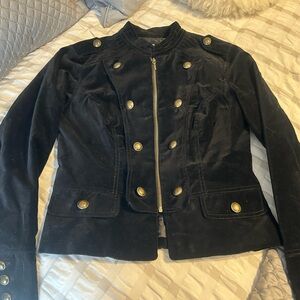 Apt. 9 Black Utility Jacket with Gold Buttons